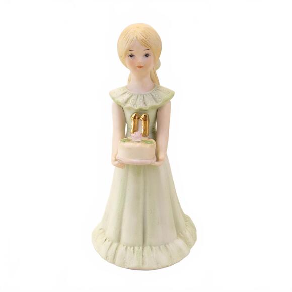 Enesco Growing Up Collection, Age 11 Birthday Girl Blonde Figurine - Picture 1 of 3